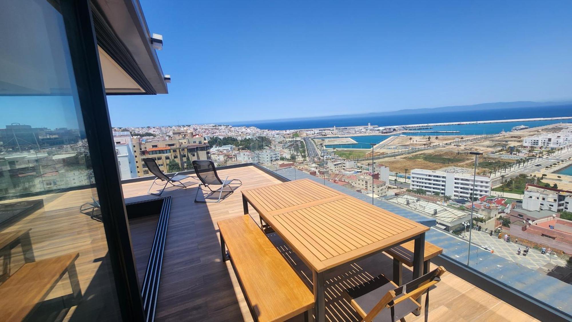 Magnifique Penthouse 160M2 Terrasse 90M2 Vue Mer Tanger Exterior foto