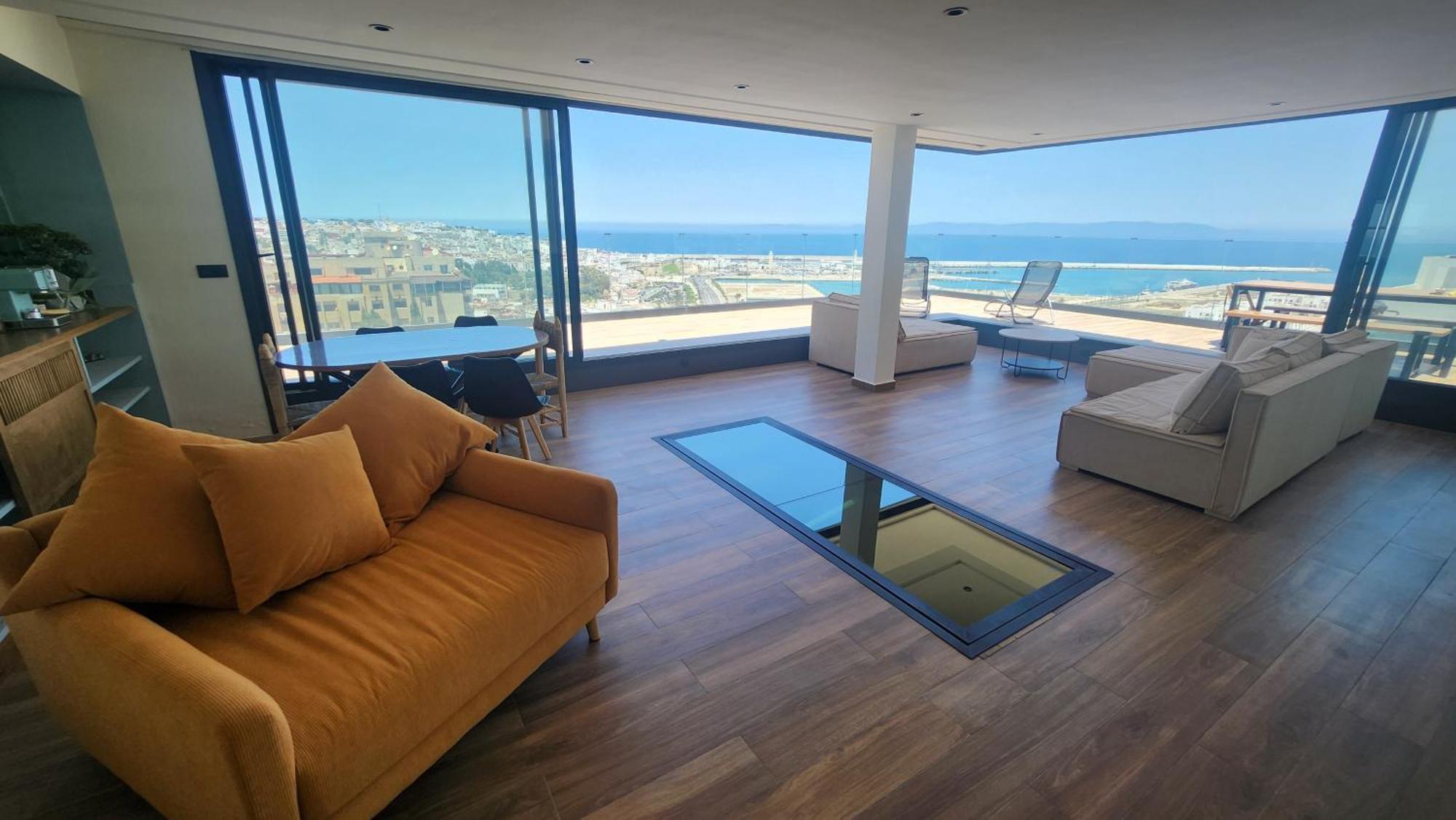 Magnifique Penthouse 160M2 Terrasse 90M2 Vue Mer Tanger Exterior foto
