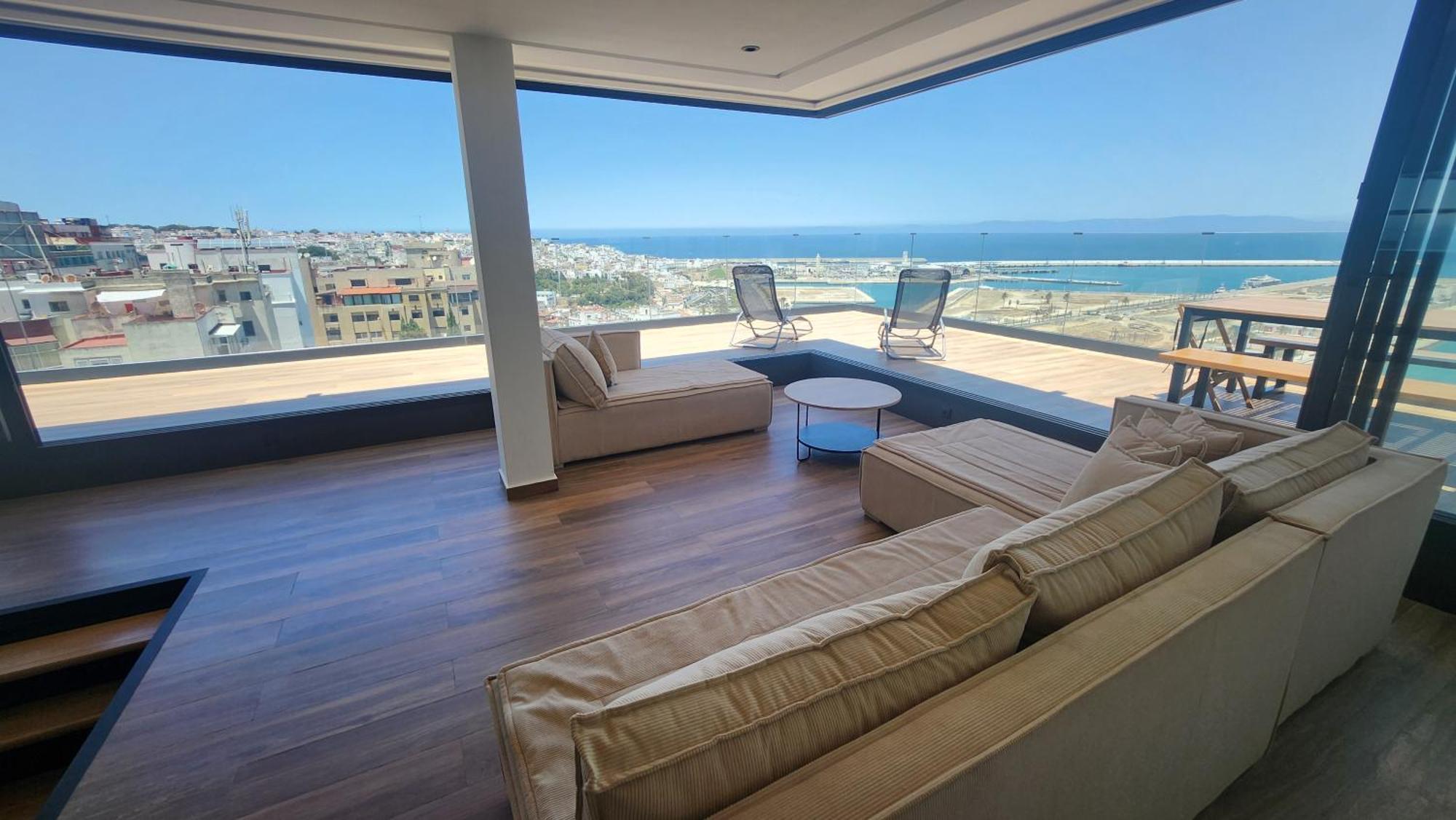 Magnifique Penthouse 160M2 Terrasse 90M2 Vue Mer Tanger Exterior foto